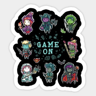 Game on Fantasy RPG Characters Sticker